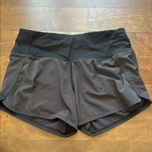 Black Women's High-Waist Active Shorts